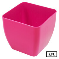 Topf f�r Pflanzen 2,9 Liter quadratisch Blumentopf �bertopf Glanz 15,5 x 15,5 cm hoch Pflanzgef��