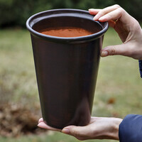 Vase aus glasierter Keramik 2,2 Liter �bertopf 21,5 cm hoch Steinzeug