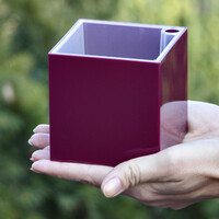 Pflanzgef�� als W�rfel 0,6 Liter Jungpflanzen Blumentopf mit Einsatz Wasserspeicher