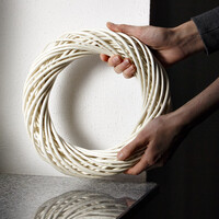 Kr�nze als T�rdekoration � 25 cm Weidenzweige in ecru 3er Set Weidenkr�nze