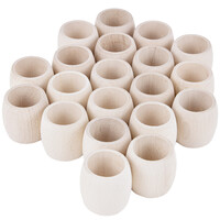 Holz Serviettenringe 3,9 cm bauchige Tischringe � 4,3 cm...