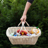 Geschenkk�rbe 2er Set Weide 13 Liter Beige Korb Einkaufsk�rbe 13 Liter 12 kg Traglast