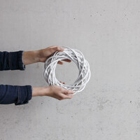 wei�e Kr�nze aus Weide 3 St�ck � 20 cm Weidenreben T�r,- Fensterdekoration