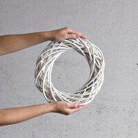 Weidenzweige wei�e Naturkr�nze Adventskr�nze � 30 cm Weidenreben Kr�nze