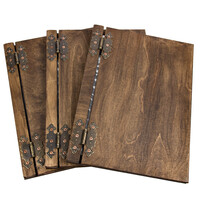 Speisekarten Holz 3er Set Holzkarten Eiche Dunkel...